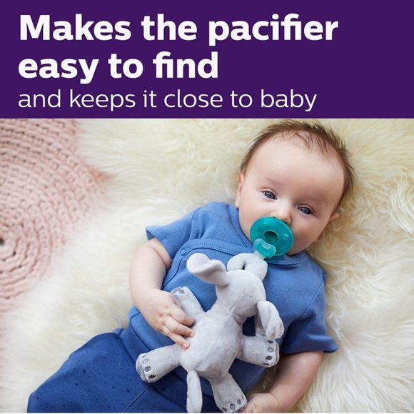 Stuffed Animal Pacifier Holder Elephant - Picture 9 of 9